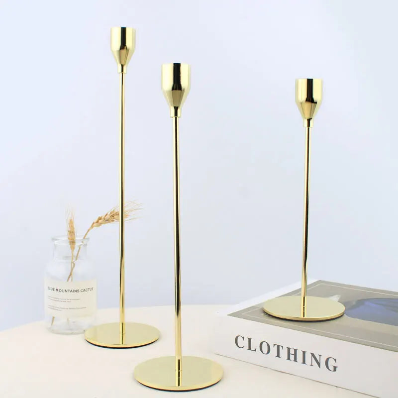 bougeoir conique en métal pour événements et décorations élégantes - vue 12 sur 13