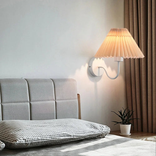 Applique murale rétro en tissu plissé - vue 2 sur 12