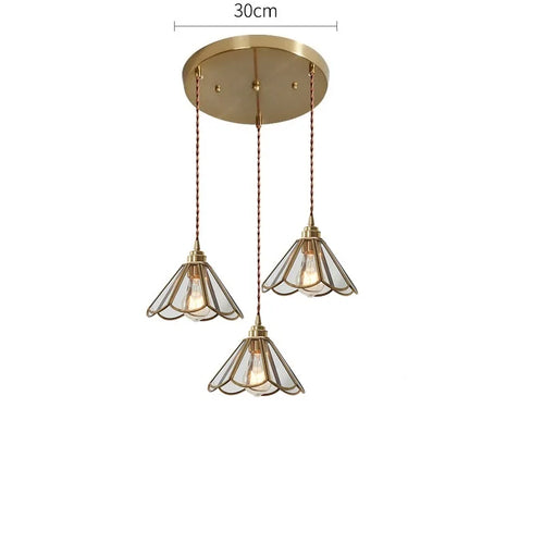 Suspension Nordique LED en Verre et corps doré - vue 12 sur 20