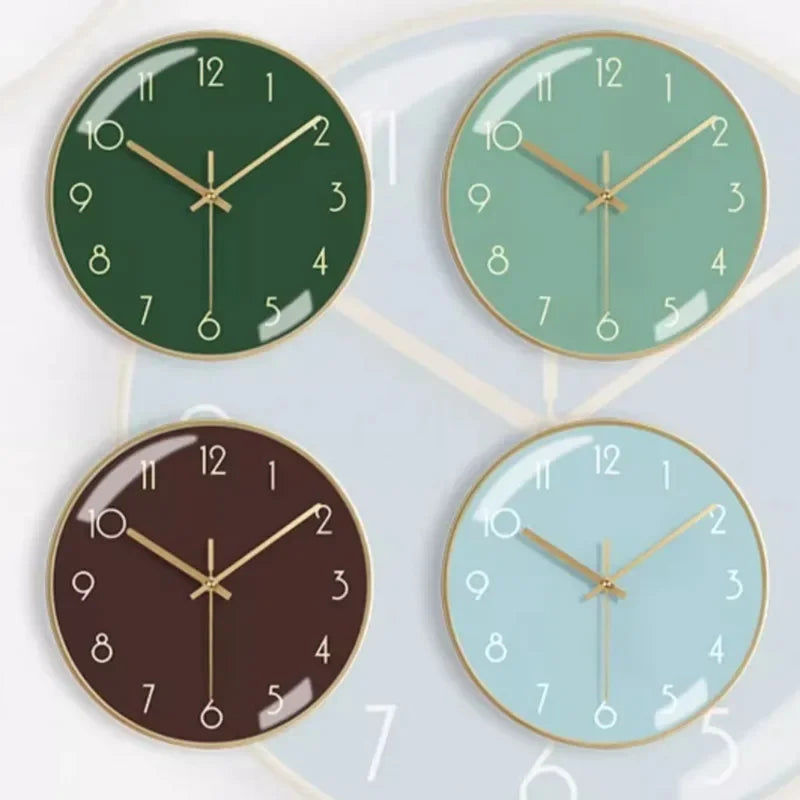 horloge murale moderne en métal esthétique et silencieuse - vue 6 sur 17