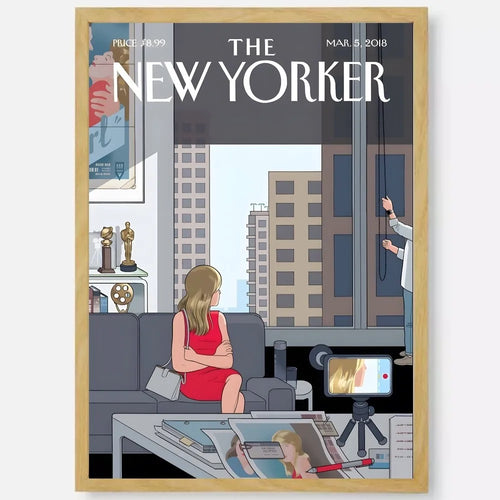 affiche du new yorker art mural autocollant étanche décoration esthétique
