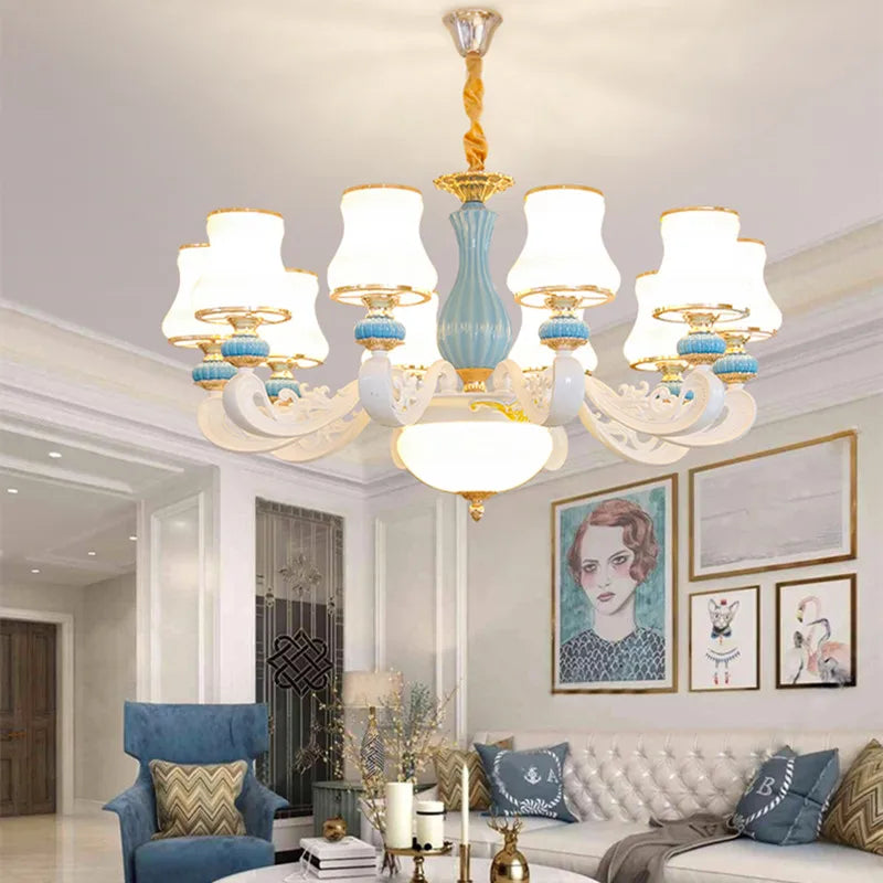 lustre moderne en céramique pour un éclairage intérieur élégant - vue 6 sur 6
