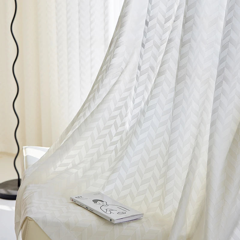 Voilage rideau léger style japonais pour salon chambre