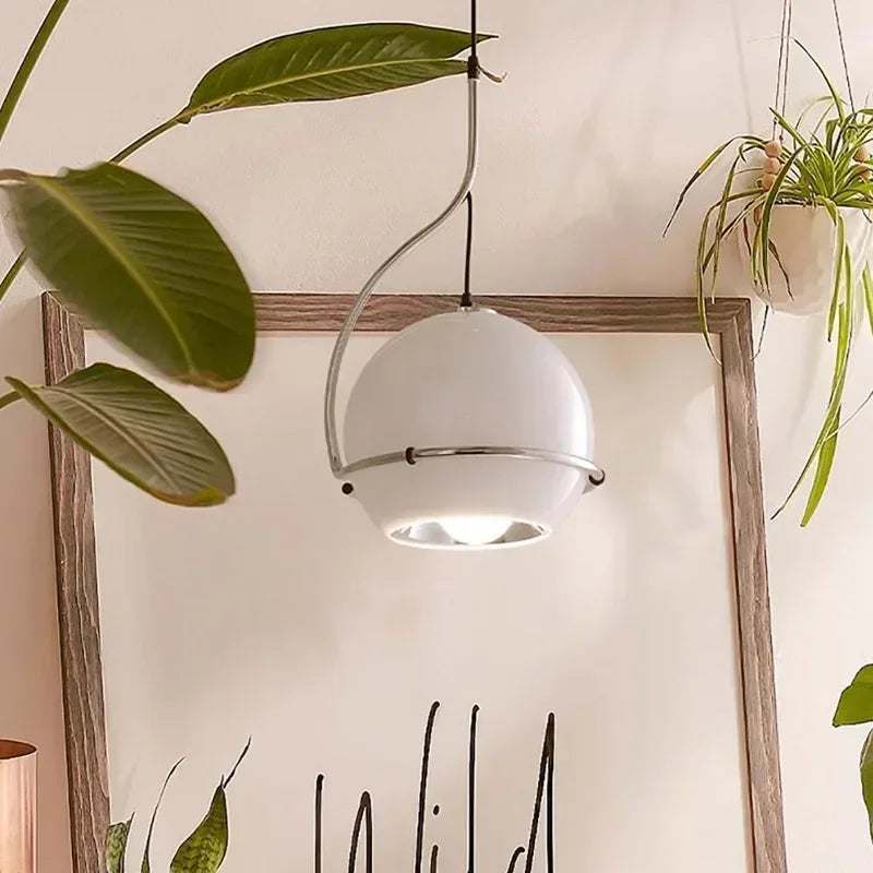lustre rétro américain en verre ambré pour ambiance créative - vue 5 sur 9