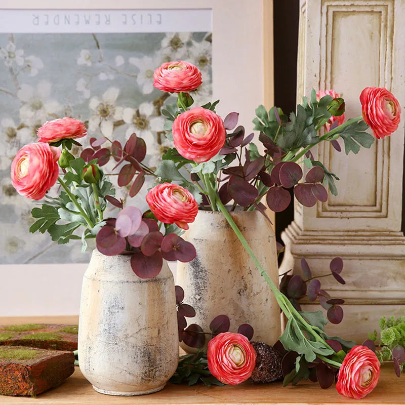 têtes de bouton d'or fleurs artificielles en soie décoration mariage - vue 3 sur 10
