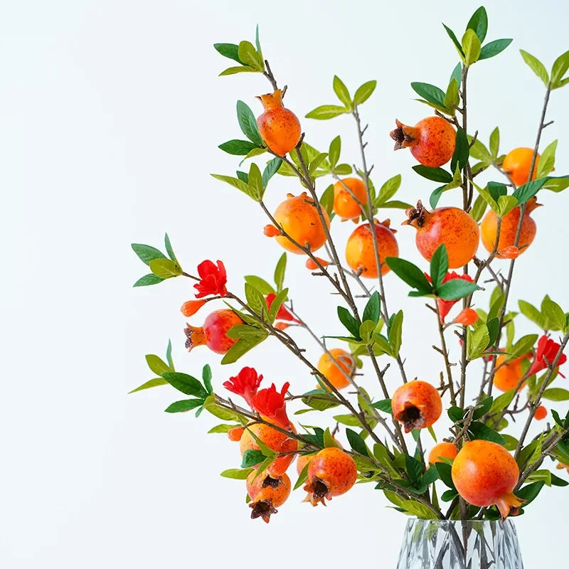 plante verte artificielle 5 têtes grenades décoration intérieure - vue 7 sur 8
