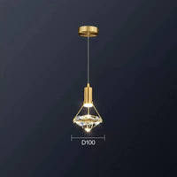 Lampe de suspension LED moderne de luxe diamant cristal suspendu plafond lustre lampes Led nordique créatif chevet décor à la maison éclairage