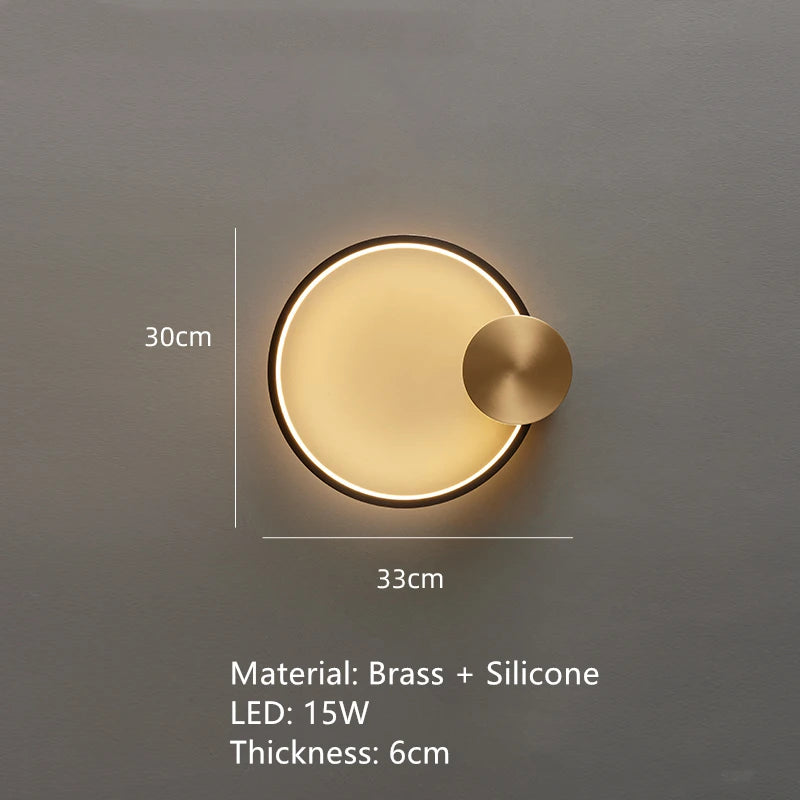 applique murale led en laiton style art déco pour intérieur moderne - vue 10 sur 23