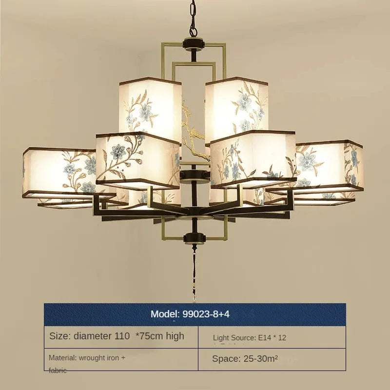 lustre chinois suspendu style moderne pour une ambiance simple - vue 7 sur 19