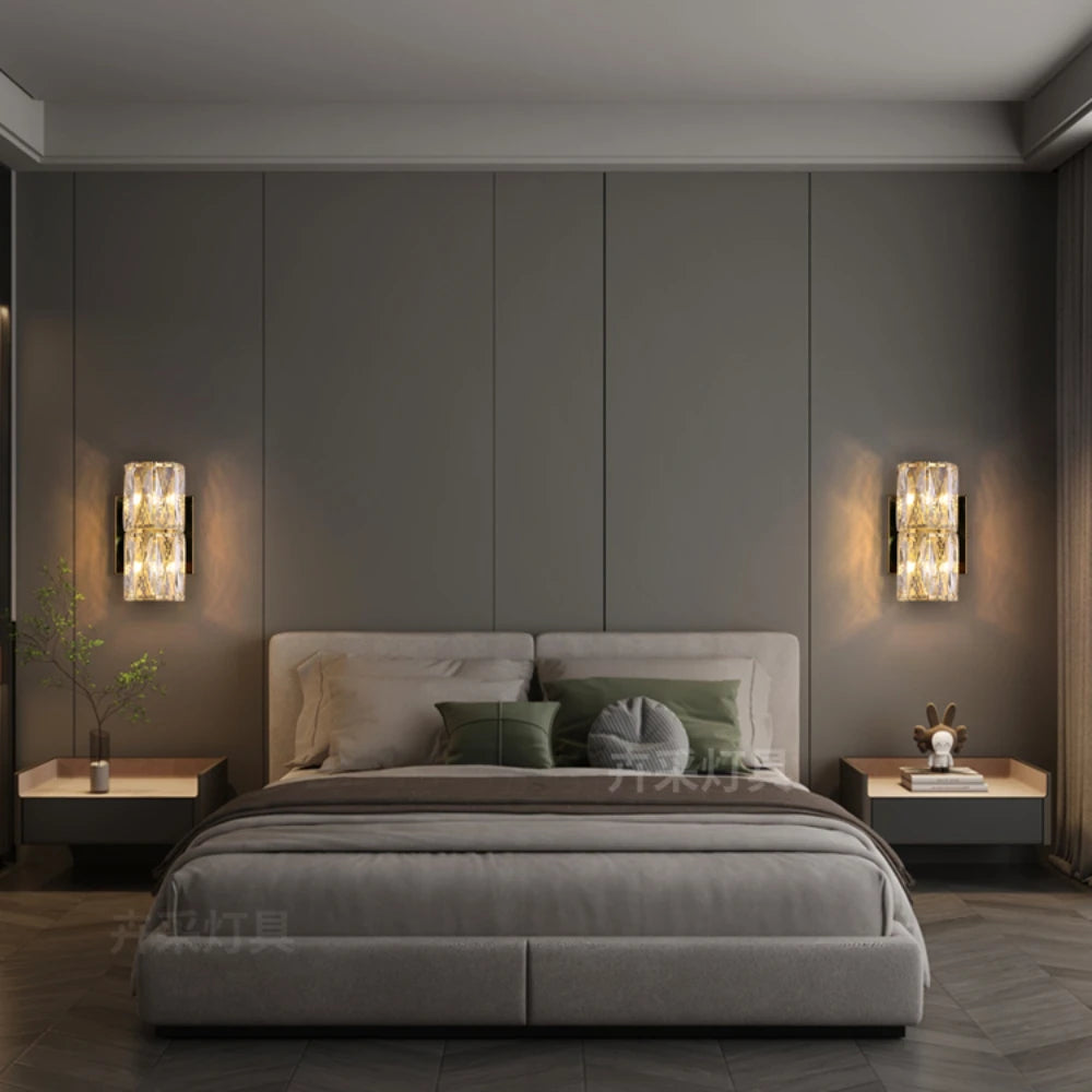 applique murale moderne en cristal pour décoration intérieure élégante - vue 5 sur 14