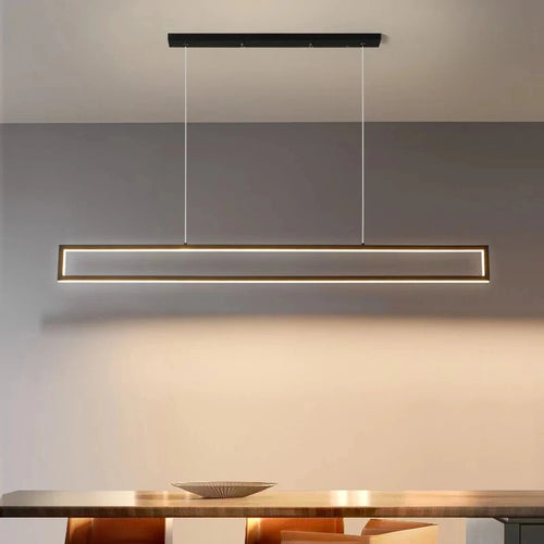 Modern LED black dimming living room light used for hanging decoration of restaurant, coffee shop, bar lighting fixtures