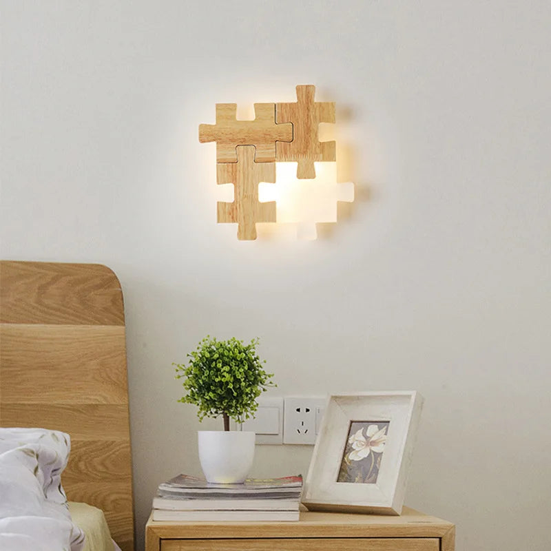 Applique murale LED en bois au design nordique - vue 6 sur 8