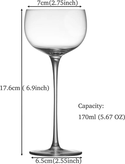Verres a pied motifs graves style vintage cocktails