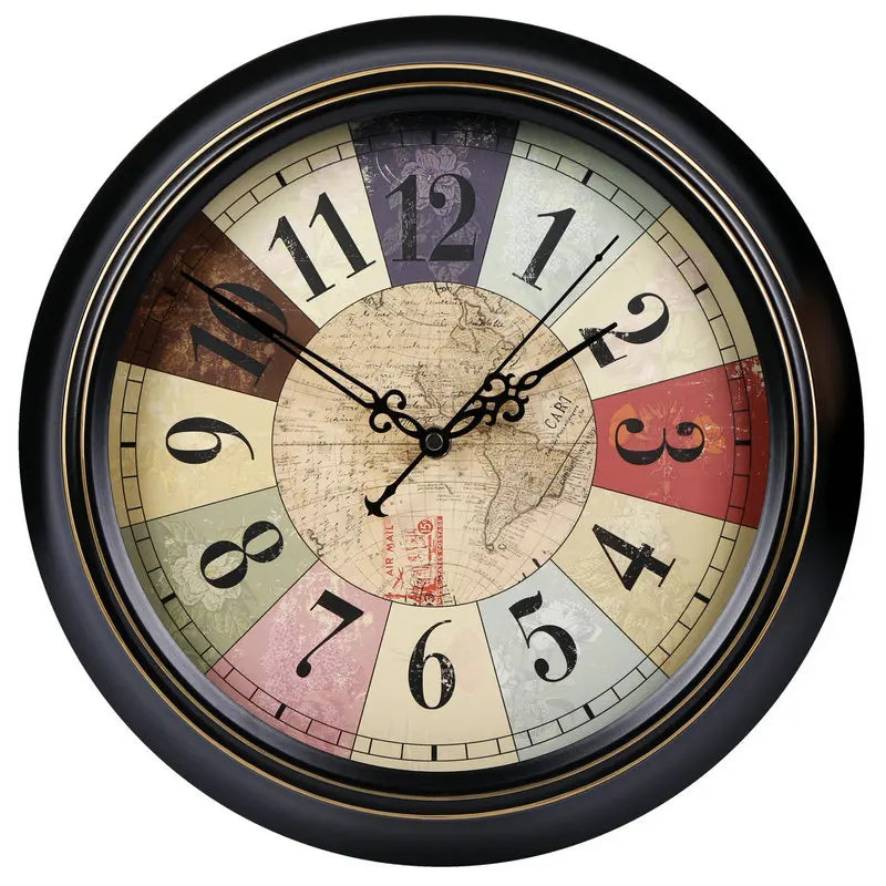 horloge murale vintage silencieuse design classique en métal - vue 22 sur 26