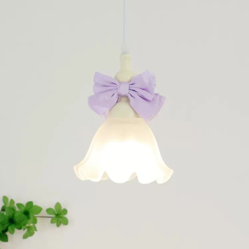 suspension en verre à nœud pour chambre d'enfant romantique et moderne - vue 4 sur 7