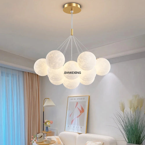 lustre moderne led boule à bulles suspension luminaire décor