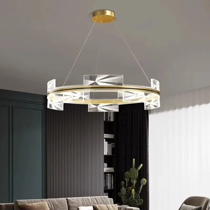 lustre led moderne pour éclairage intérieur - vue 2 sur 9