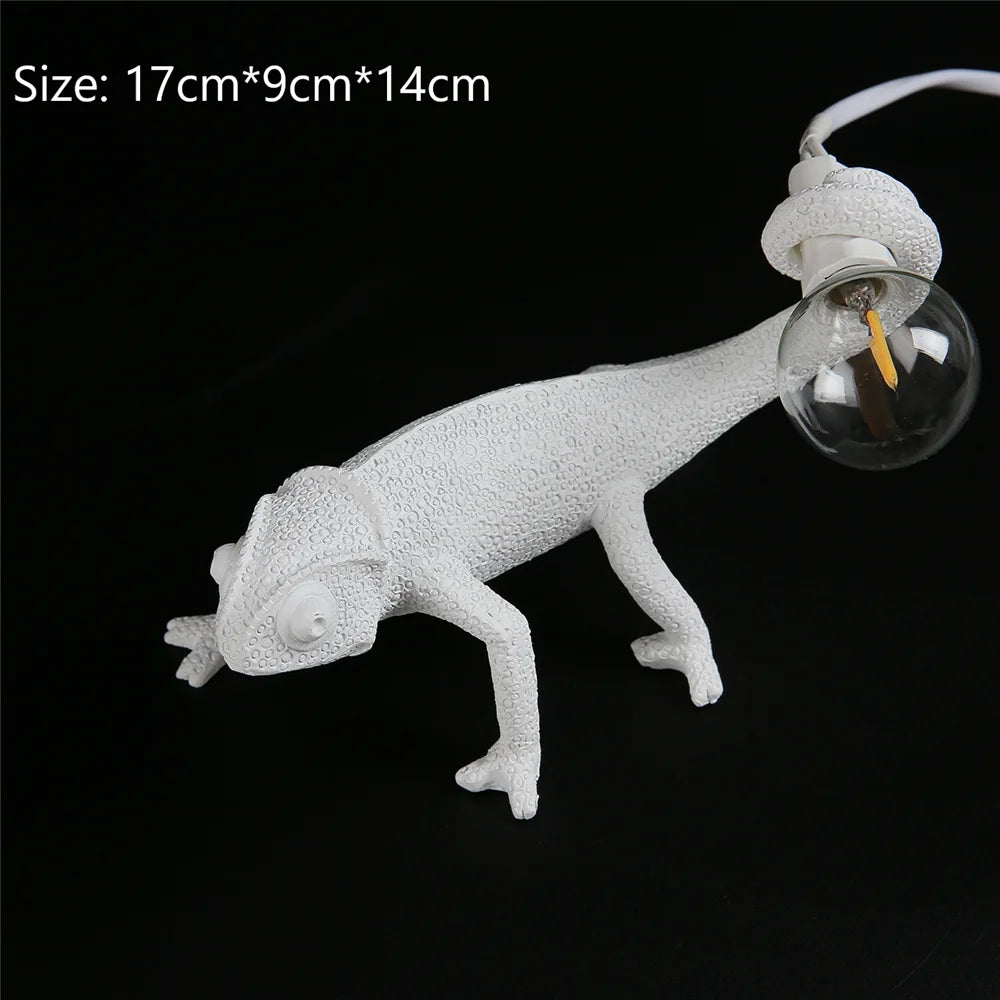 veilleuse lézard nordique lampe décorative moderne en résine