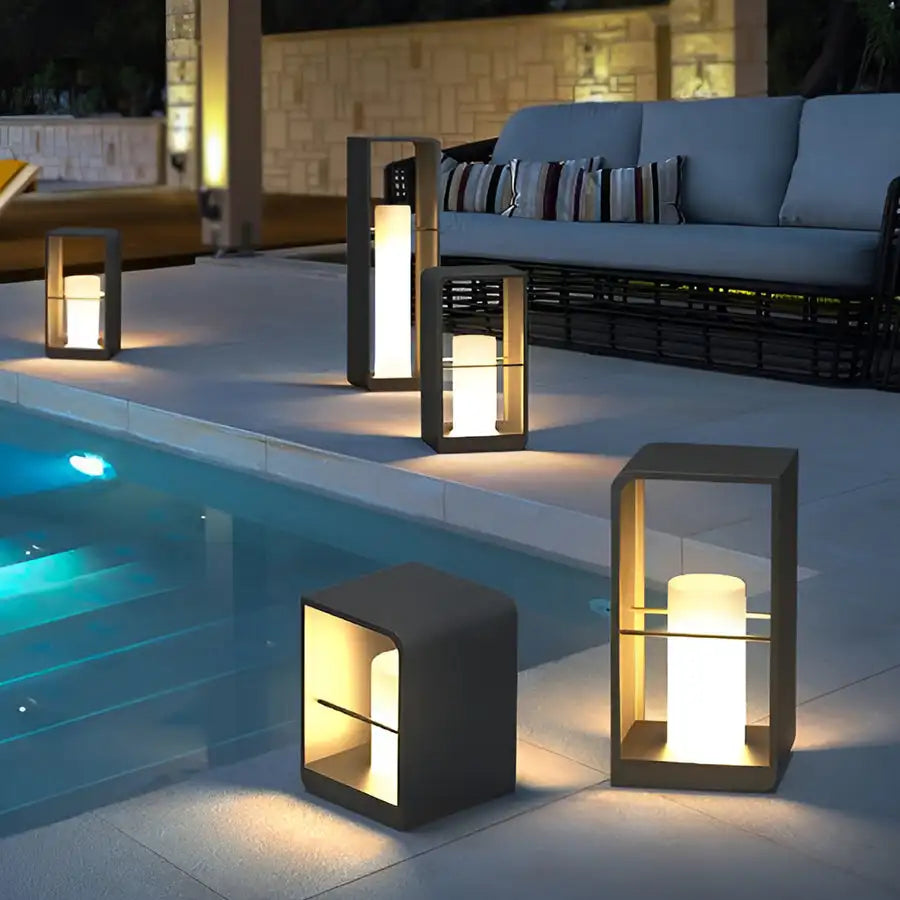 Lampe de jardin moderne solaire LED clôture lumière IP54 extérieur étanche ambiance éclairage pelouse lumières Villa cour décor lampadaires - vue 3 sur 21