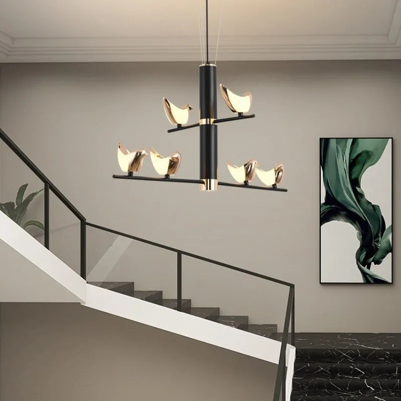 suspension créative en forme d'oiseau pour décoration moderne - vue 7 sur 13