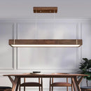 Lustre led modernes design bois foncé pour décoration intérieure