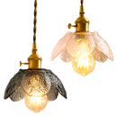 suspension LED en laiton et verre design nordique moderne et antique