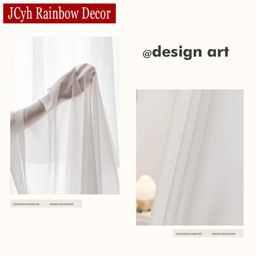Voilage moderne translucide pour salon chambre balcon