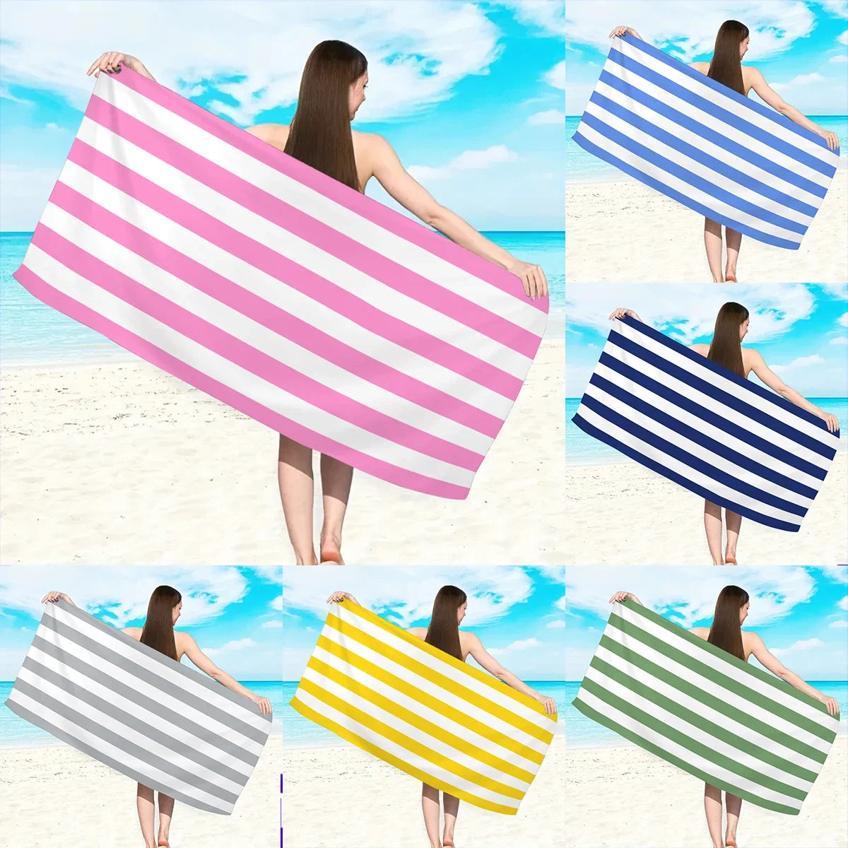 serviette de plage microfibre motifs cartoon séchage rapide
