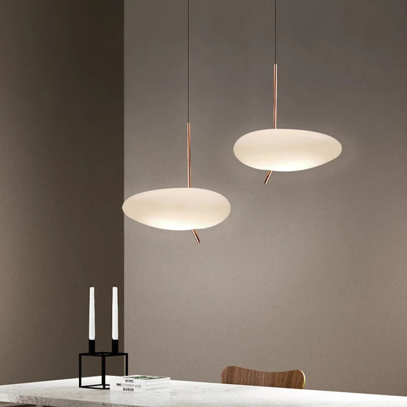 lampe led nordique tactile avec galets de verre décoratif