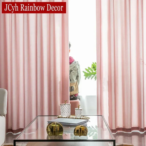 Voilage tulle semi froissé moderne pour salon chambre