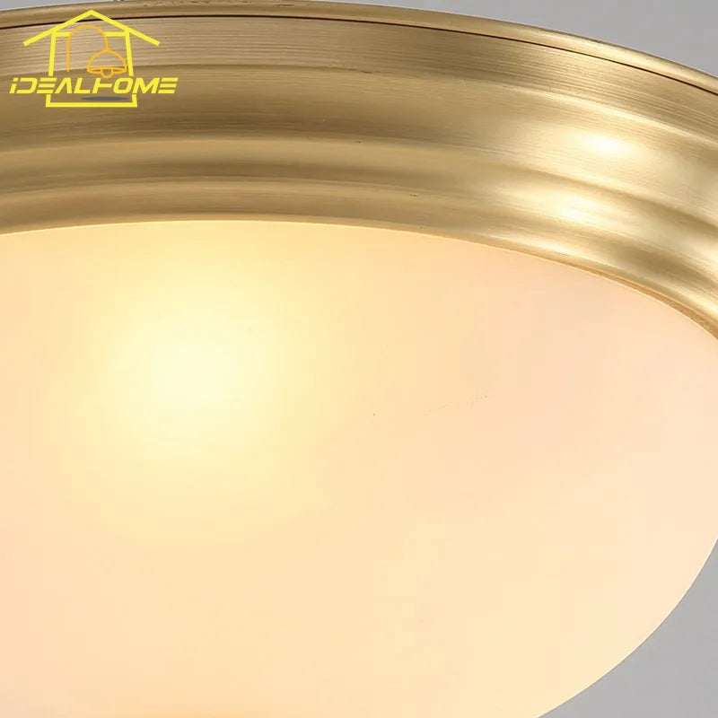 plafonnier de luxe américain en cuivre doré moderne à led - vue 6 sur 6