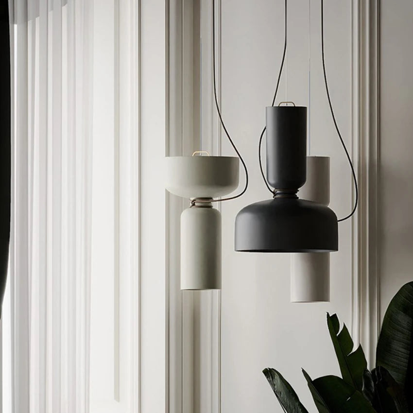 Nordique LED Moderne Danois Designer Art Créatif Restaurant Suspension En Fer Forgé Abat-Jour Bar Café Cuisine Suspension Lampe - vue 7 sur 17