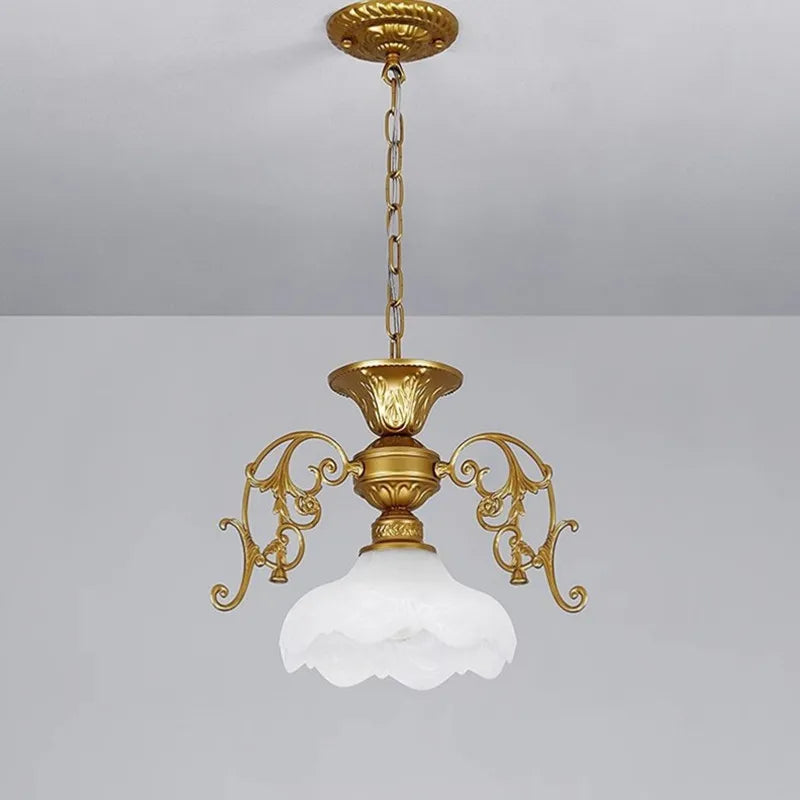 lustre rétro industriel en fer et verre créatif - vue 7 sur 13