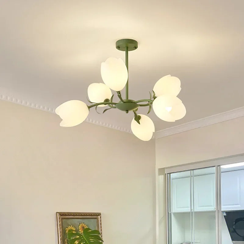 lustre orchidée à LED pour éclairage romantique et chaleureux - vue 4 sur 14