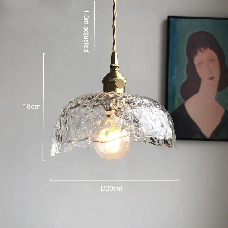 suspension en cuivre et verre pour restaurant vintage - vue 8 sur 8