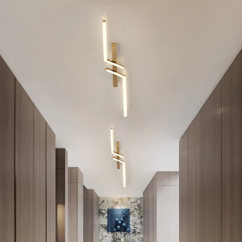 plafonnier led ligne moderne pour salon étude éclairage - vue 5 sur 12