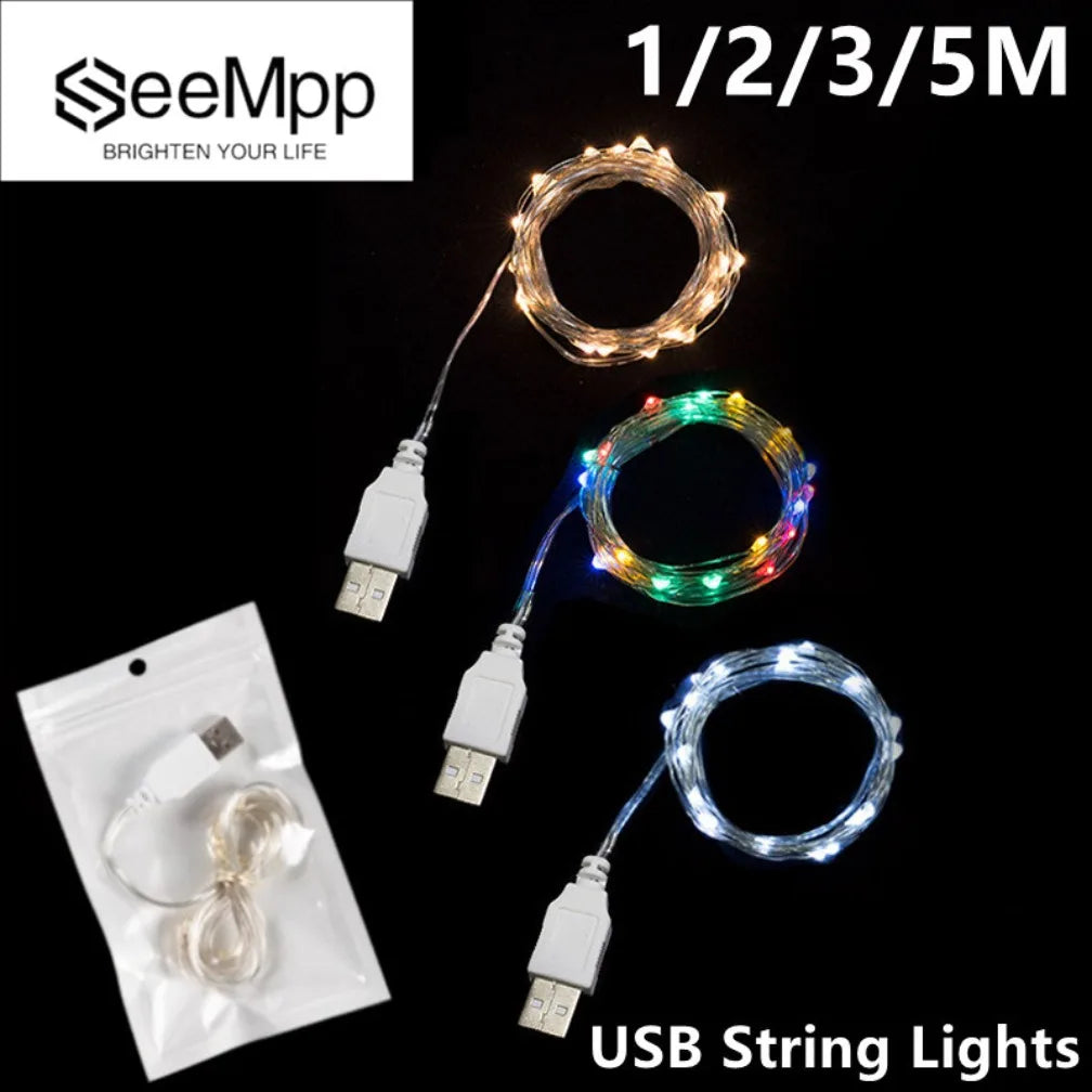 guirlande lumineuse led usb étanche pour décoration festive - vue 2 sur 14
