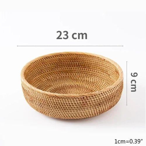panier de rangement tissé à la main en rotin pour cuisine et pique-nique - vue 19 sur 22
