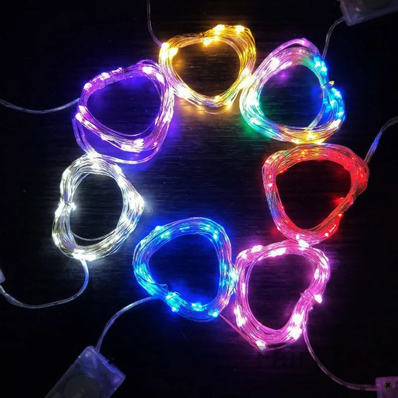 lot de 10 guirlandes lumineuses à led pour décorations festives et romantiques - vue 9 sur 9