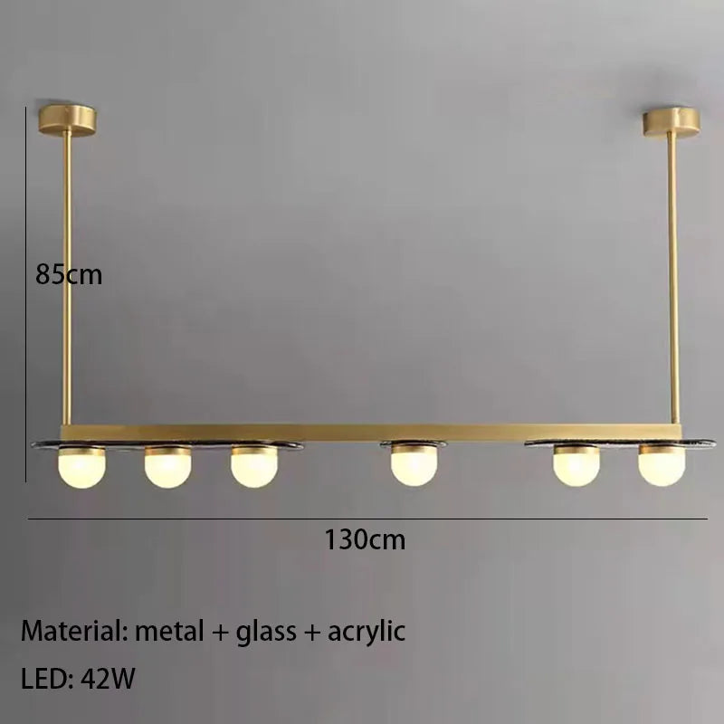 lustre en verre design art déco pour éclairage moderne - vue 8 sur 8
