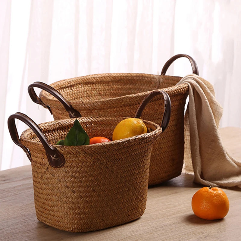 panier en osier pour rangement et décoration polyvalente - vue 7 sur 8
