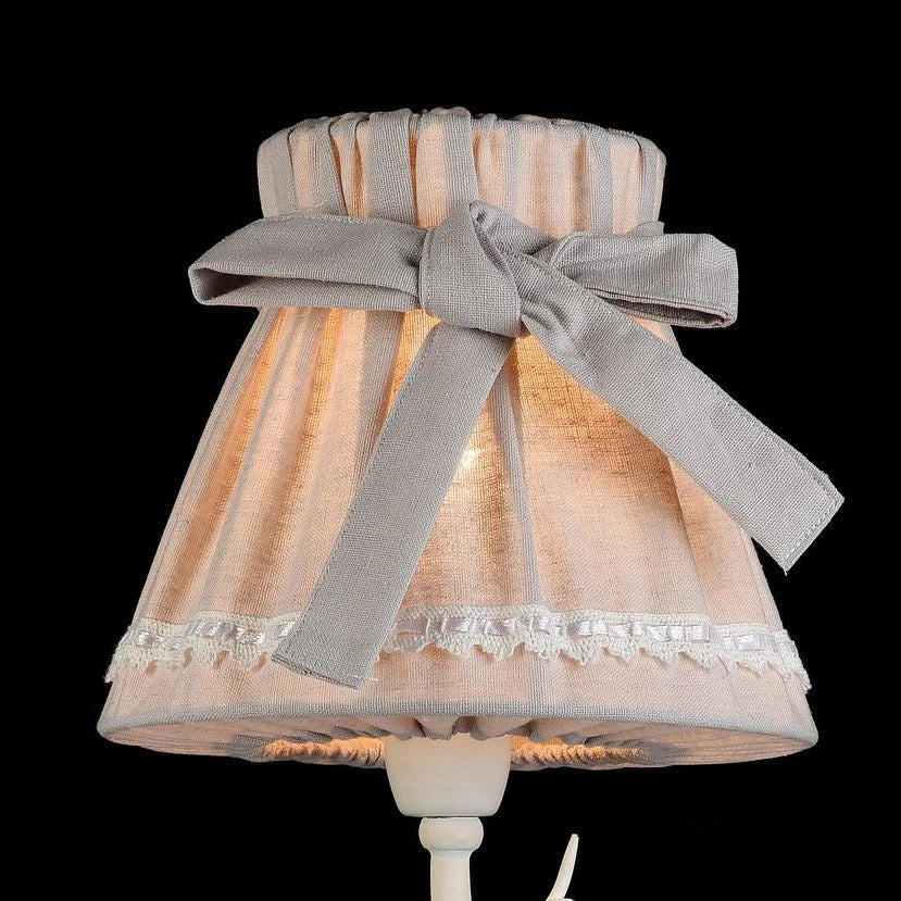 applique murale à led avec housse en tissu et nœud pour chambre enfant - vue 5 sur 10