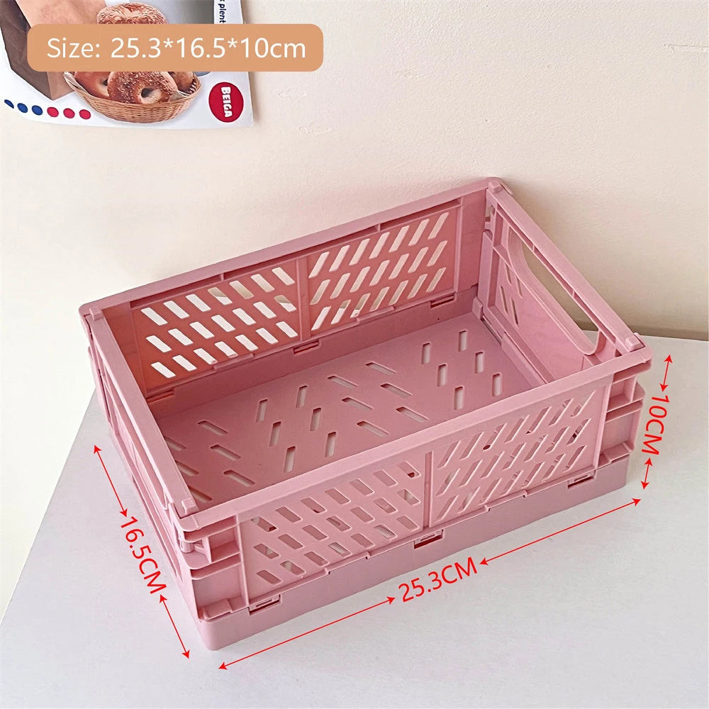 panier pliable empilable pour rangement maquillage bijoux jouets - vue 10 sur 19