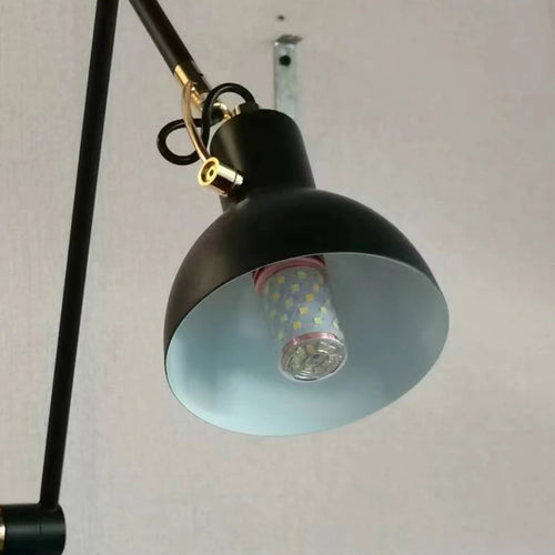 applique murale vintage en métal noir et doré pour intérieur élégant - vue 5 sur 7