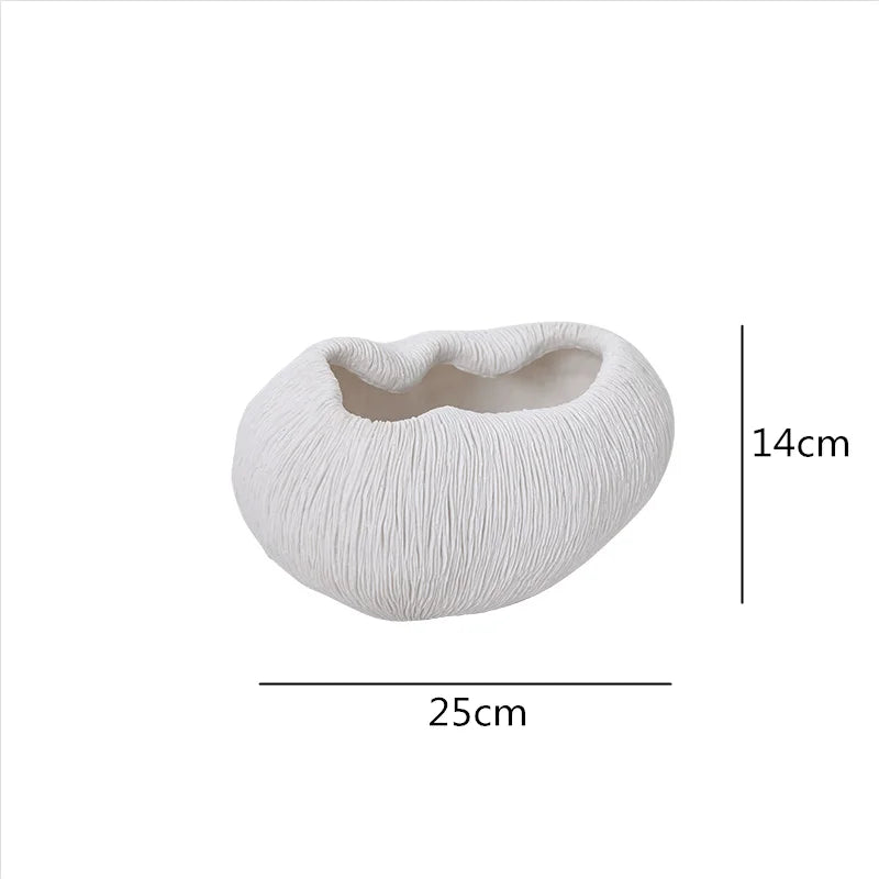vase en résine avec texture corail pour décoration moderne - vue 13 sur 12