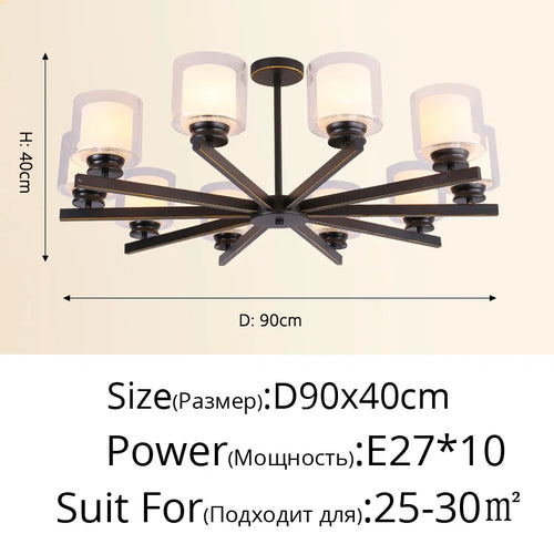 Bosmos European Style Decorative LED Chandeliers For Living Rooms, Bedrooms, And Modern Simple Indoor Lighting - vue 16 sur 21