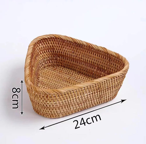 panier de rangement tissé à la main en rotin pour cuisine et pique-nique - vue 16 sur 22
