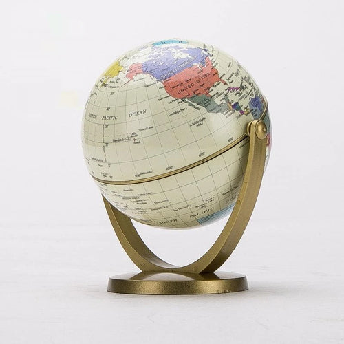 globe terrestre rétro rotatif pour apprendre la géographie - vue 9 sur 8