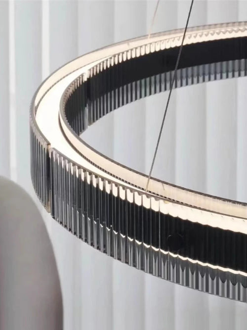 suspension en verre minimaliste créative en aluminium pour intérieur - vue 5 sur 7
