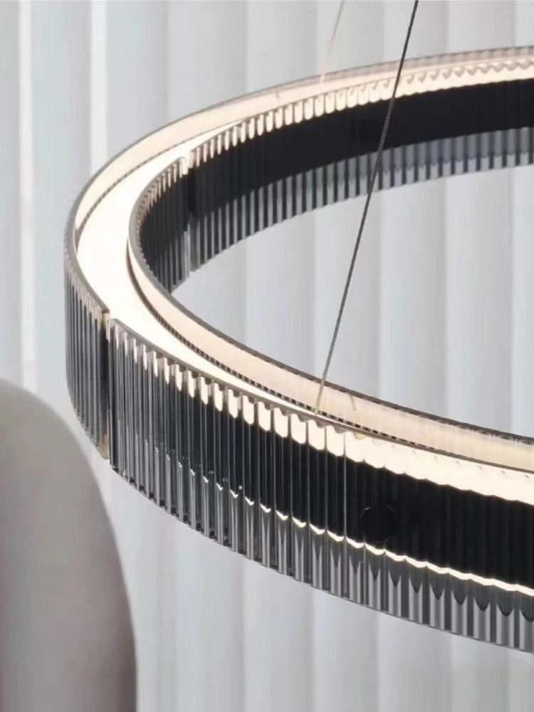 suspension en verre minimaliste créative en aluminium pour intérieur - vue 5 sur 7